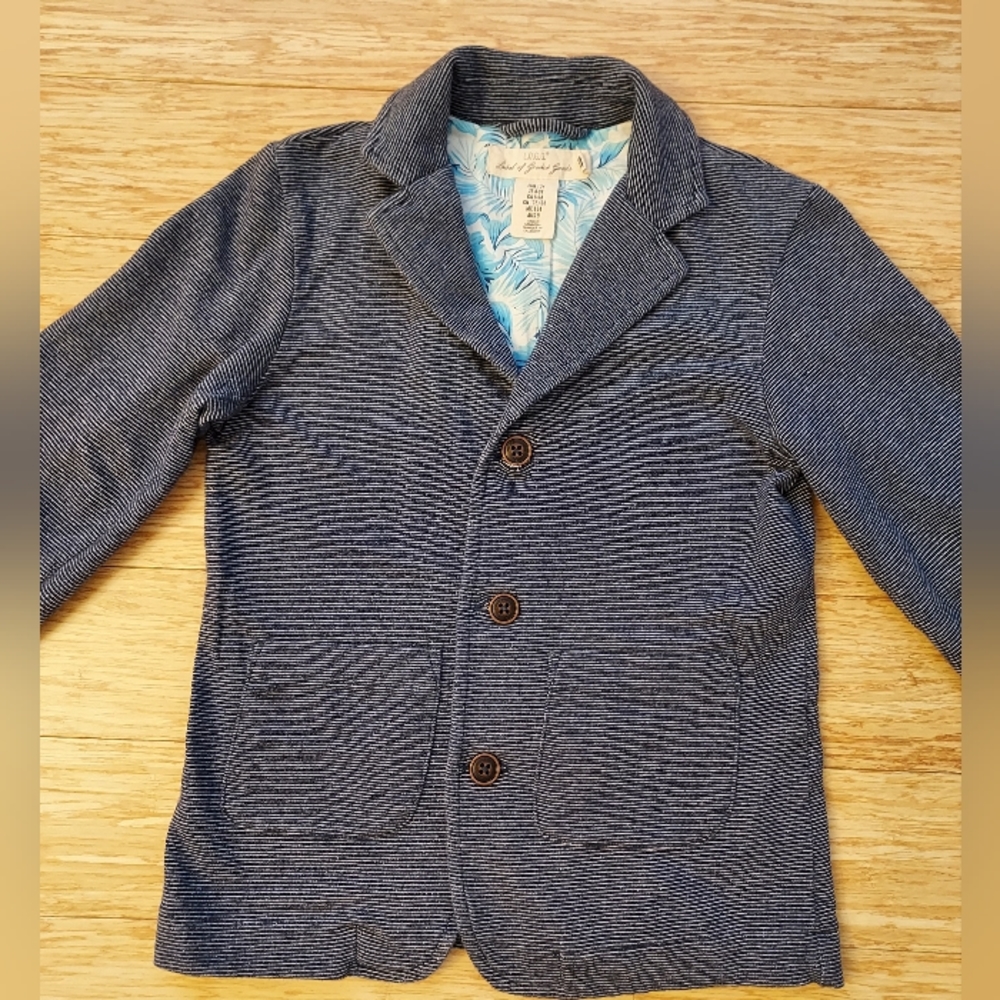 Boys Navy stripe blazer 8-9Y H&M
